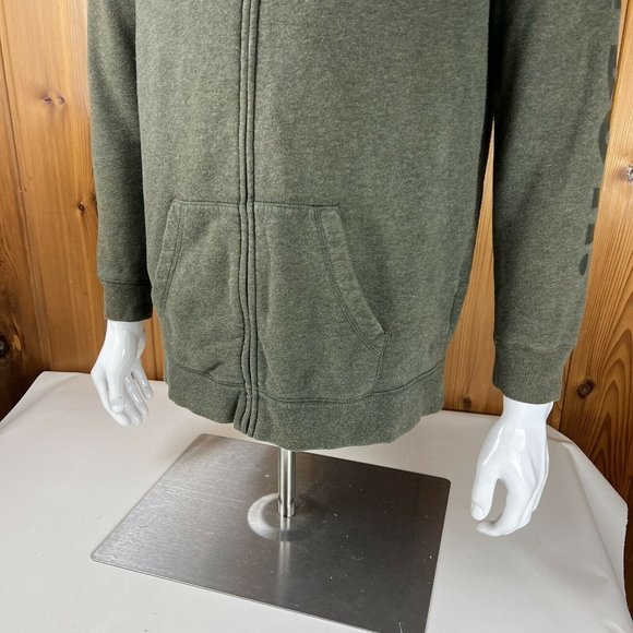 Nike Sportswear Full Zip Hoodie Sweatshirt Green Arm Spell Out Hoodie Mens Mediu - Picture 4 of 12